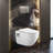 Fine Fixtures Surge Wall Hung White Toilet with Universal In-Wall Tank Carrier and Metal Push Plate-106232383