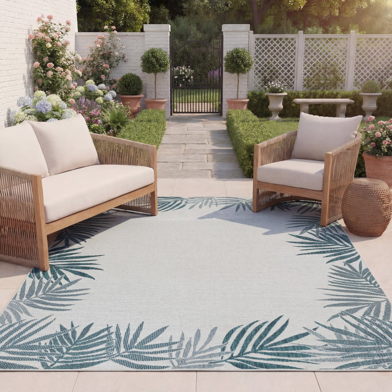 Beach House Performance Floral Indoor/Outdoor Area Rug, Rectangle 8' x 10'