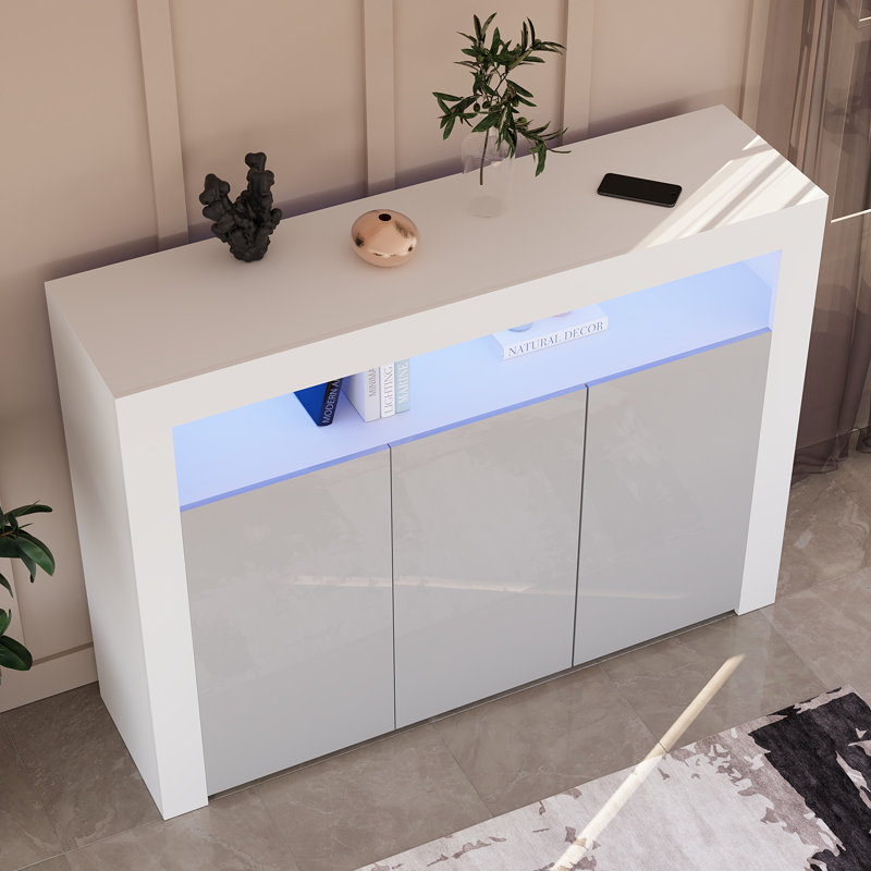 Muskoka 130cm Sideboard, White/Grey