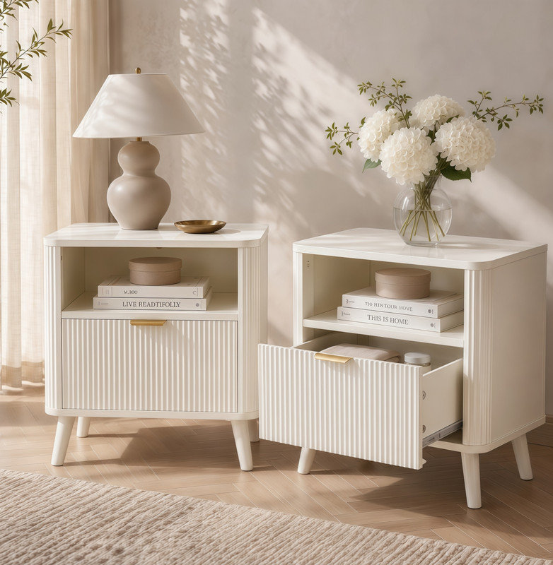 50.01 cm W Bedside Table