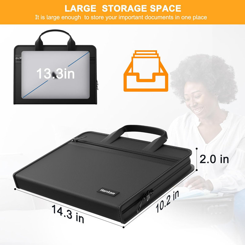 5200℉ Fireproof Document Organizer with 13 Pockets