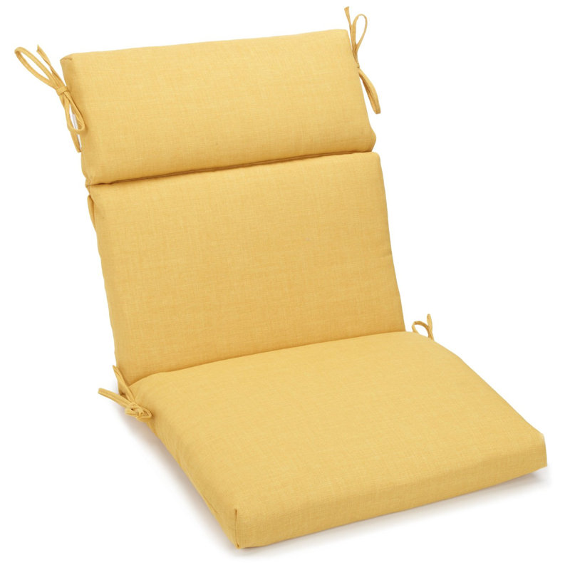 Outdoor 3'' Seat / Back Cushion, Lemon, 20" W x 42" D