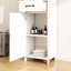 Armoire sur pied à 1 porte, finition blanche, qui s'intègre bien dans diverses décorations et tiroirs, fabrication attrayante, choix de rangement abondants, artisanal, raffinement peint, pour tous les espaces, simple