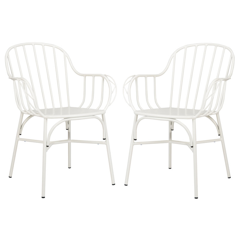 Tucker Outdoor Dining Armchair, Matte White