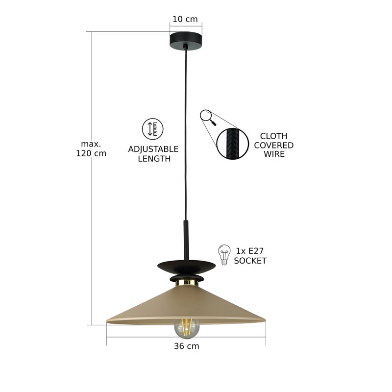 Velutto Latte 1-light Pendant, Latte
