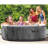 Intex 120 Volt 6 Person 140 - Jet Plastic Round Inflatable Hot Tub in Gray