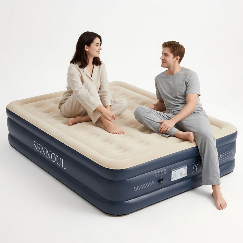 Matelas gonflable Queen avec pompe intégrée, surélevé de 45 cm (18 po).
