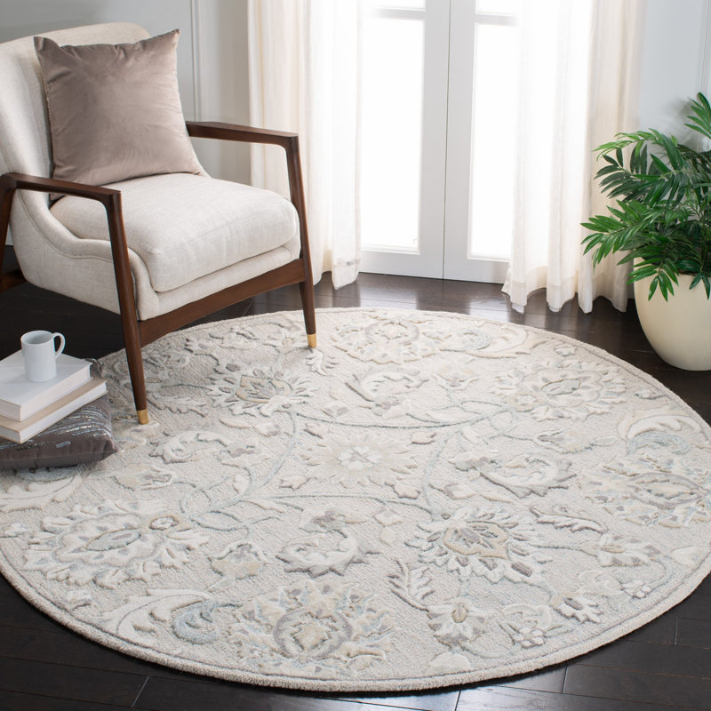 Zarina Hand Tufted Wool Oriental Rug, Round 6'