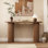 Console en bois massif cannelé Gennari
