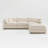 Abramson Beige L-Shaped Modular Reversible Cloud Sofa-1317561446