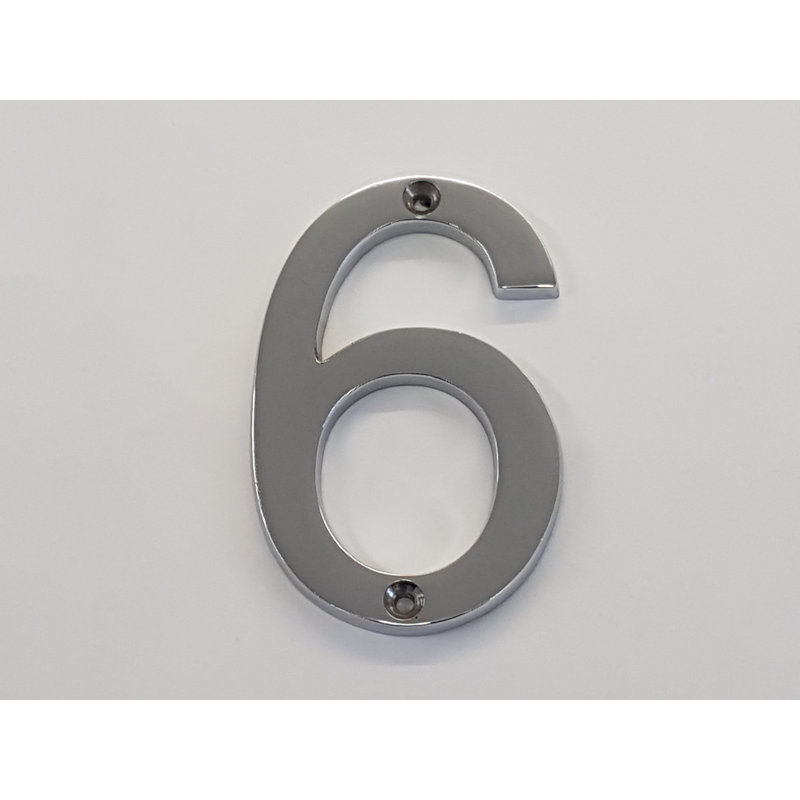 Makale 26.67cm H Reflective Metal House Number, 6