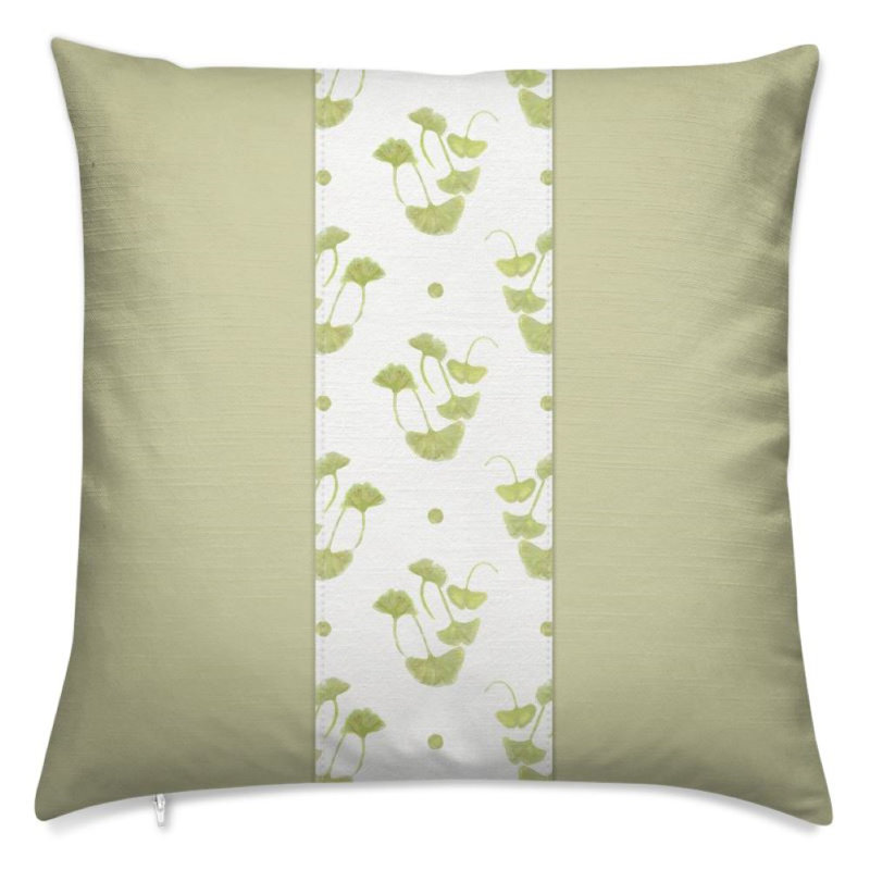 Ginkgo Square Pillow Cover & Insert, 22"H x 22"W