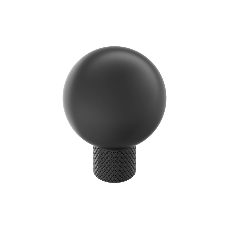 Collet 1-1/8 inch (29mm) Diameter Cabinet Knob, Matte Black