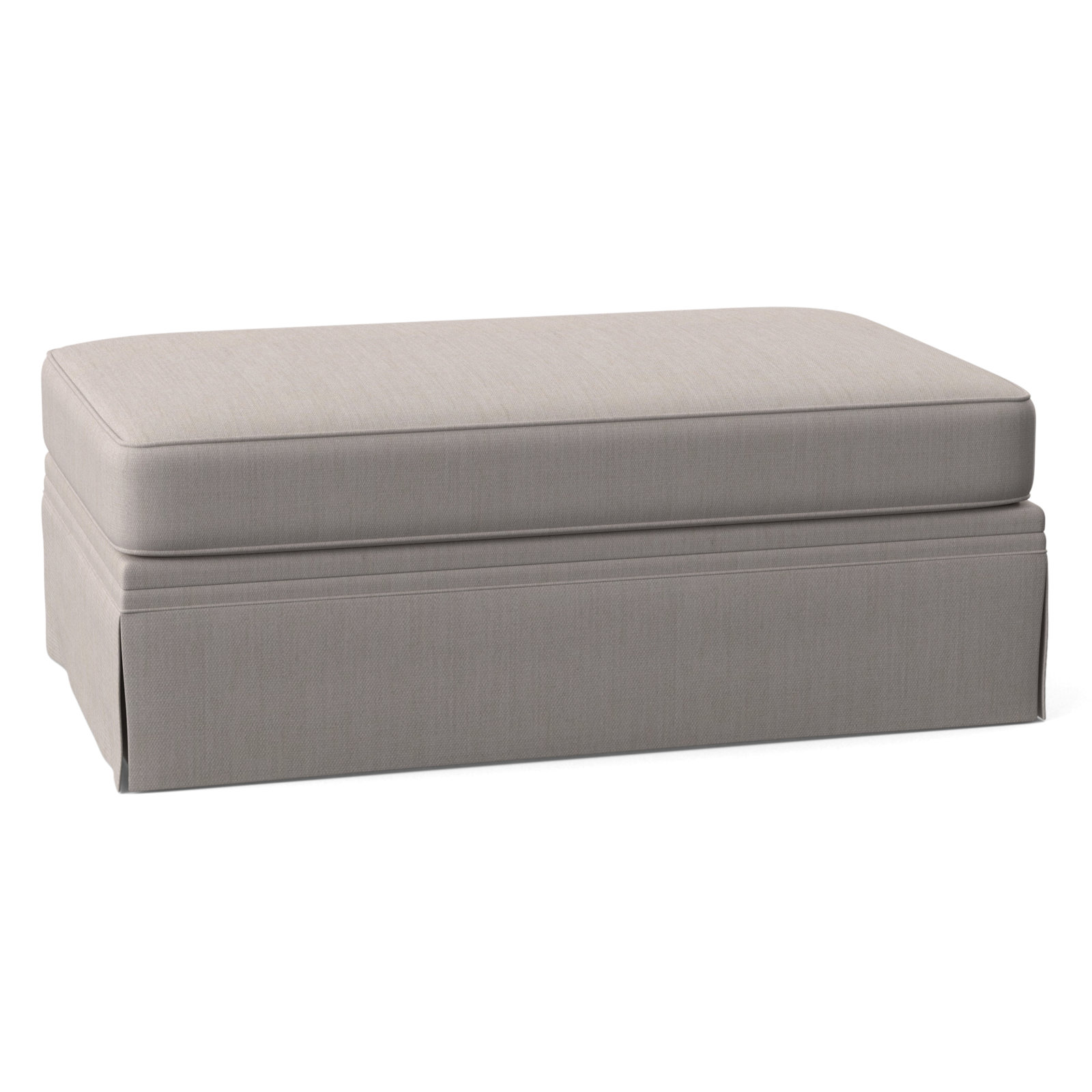 Shelby 47" Ottoman, Canvas Flax Sunbrella® Canvas