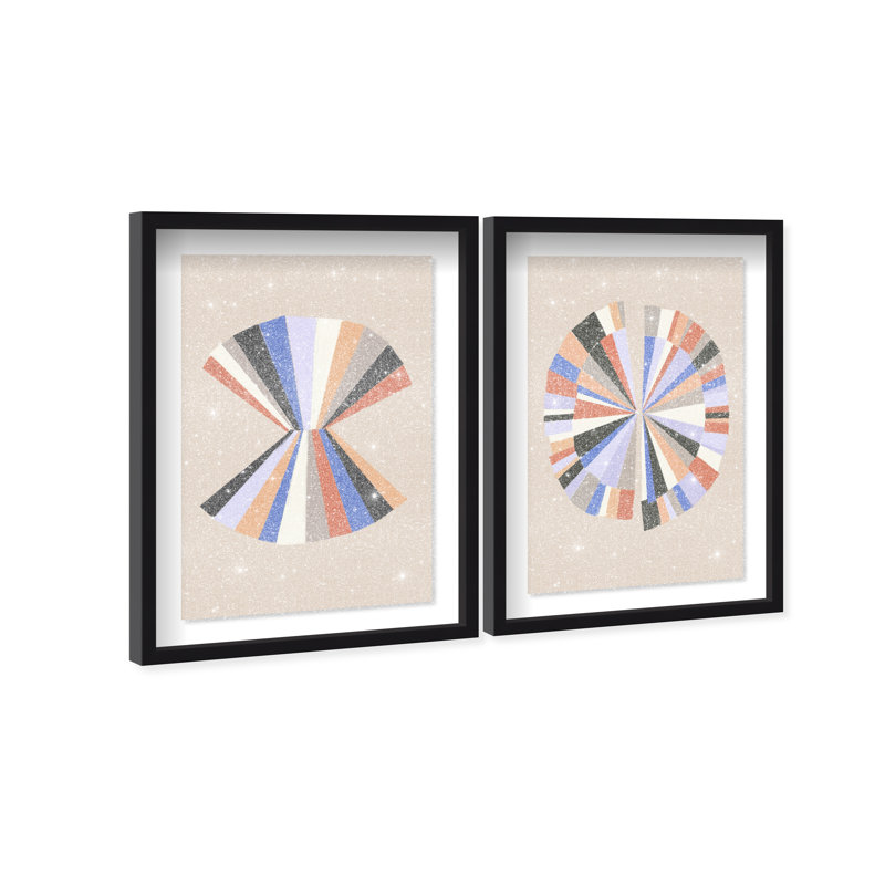 Minimally Perfect Set Shadowbox Abstract Print by Oliver Gal, Black Frame, 10 x 15, 11.5"H x 16.5"W, Black Shadowbox