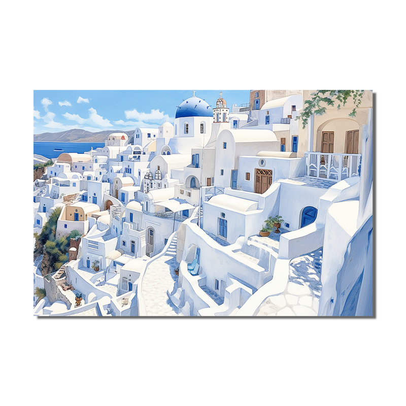 «Greek Santorini Odyssey III - Grèce», art mural sur toile