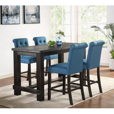 5-Piece Wood Counter Height Dining Set For Dining Room