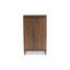 Armoire de rangement à chaussures 2 portes Talon au fini noyer et gris foncé, H 40,4 po x l 23,6 po x P 12,6 po