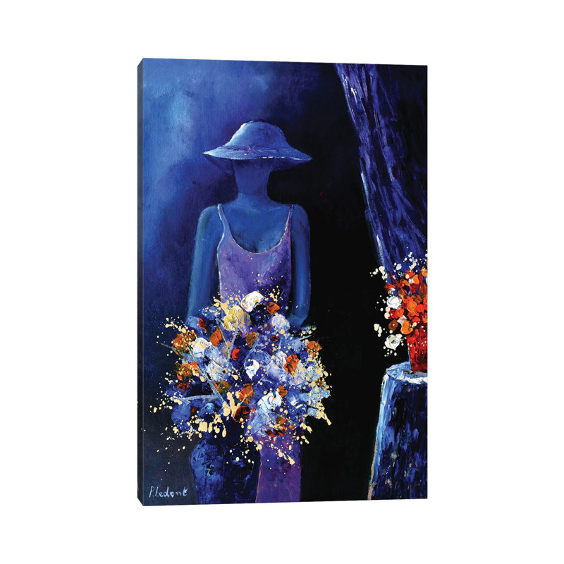 A Lady With Two Still Lifes by Pol Ledent - Wrapped Canvas Gallery-Wrapped Canvas Giclée, 20.32 cm H x 30.48 cm W