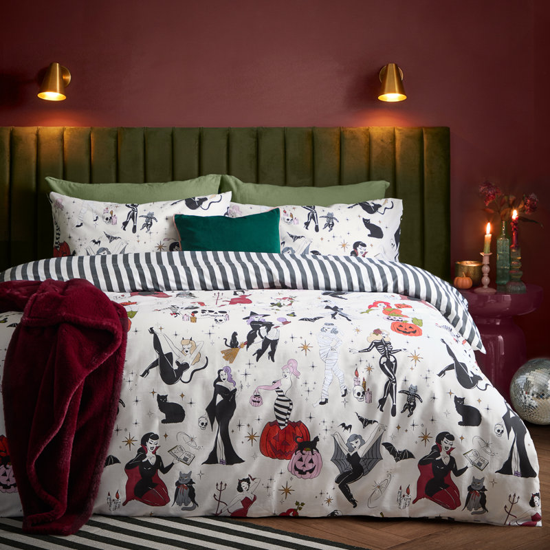 Trick Or Treat Abstract Duvet Cover Set, King Duvet Cover + 2 Pillowcases