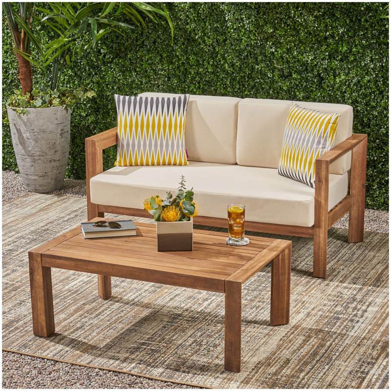 GENSER LOVESEAT & COFFEE TABLE