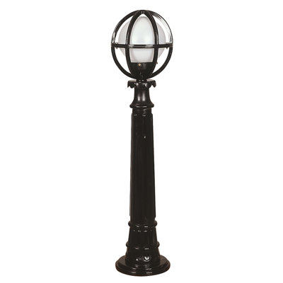 Modern Outdoor Floor Lamp, Black & White, 35.4 x 7.9 inches | Durable ABS Body & Polyethylene Cap, E27 Socket (Max 40W) | IP65 Weatherproof, Perfect for Patios, Gardens & Industrial Spaces