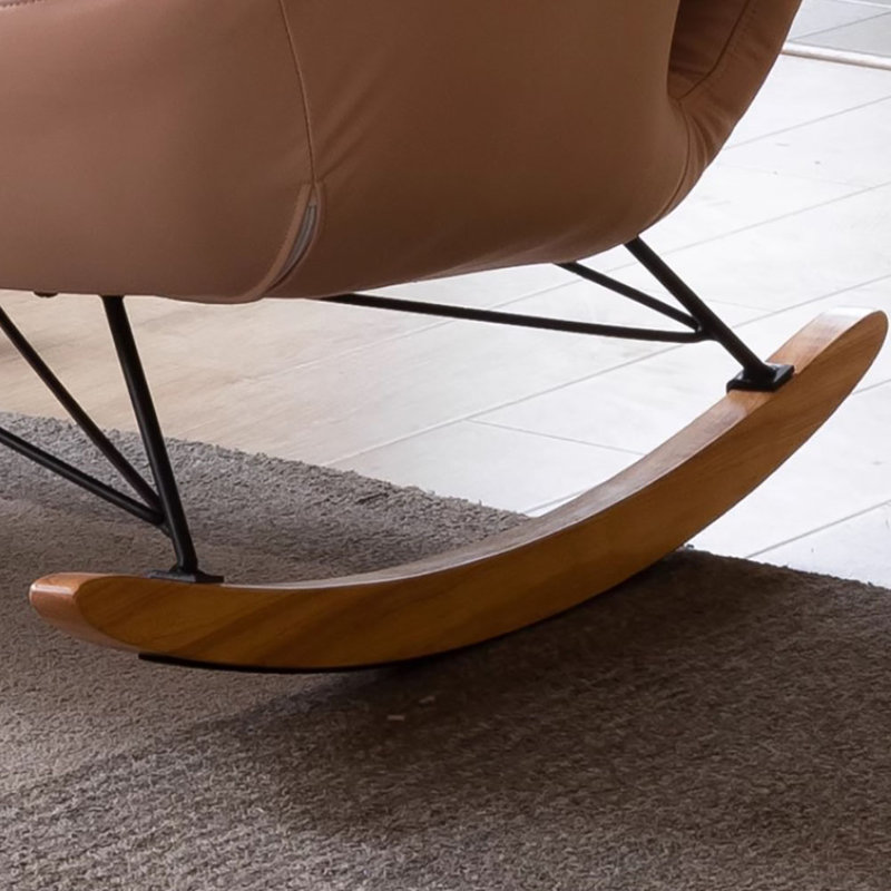 Chaise berçante double rose