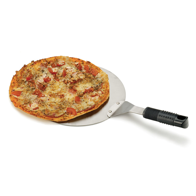 Stainless Steel Pizza Turner with Silicone Handle, 10-inch