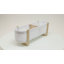  Panier de rangement divisé avec pieds, porte-accessoires, rangement de bureau, bureau, plastique, L 19,25 po x l 5,25 po x H 6,5 po, blanc et brun