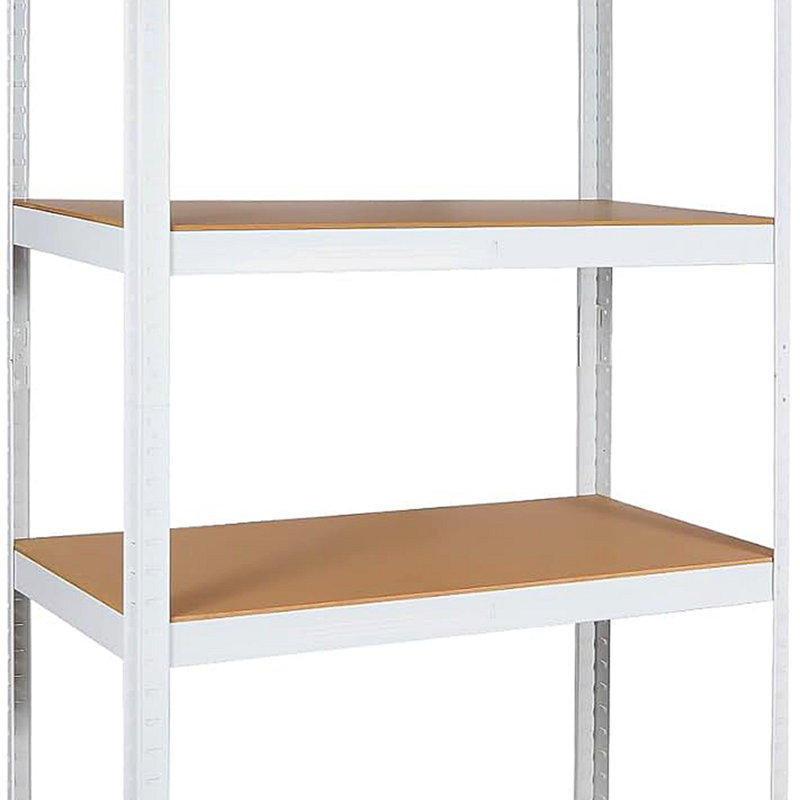 Étagère à 5 niveaux en métal stratifié blanc