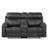 Hirah Dark Gray Microfiber Manual Recliner Loveseat With Cupholder Function And Built-In USB Port