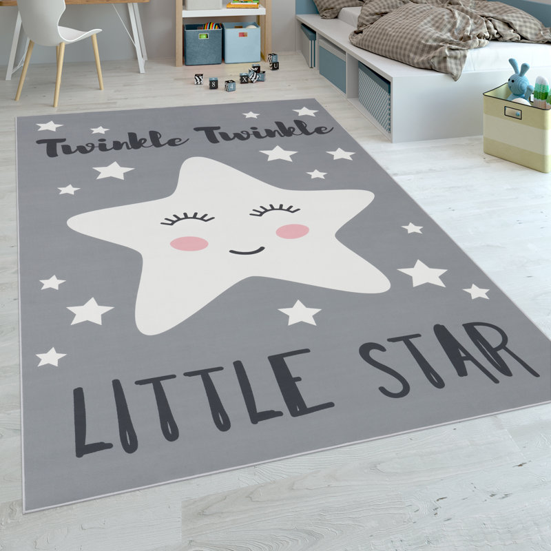 Ledford Grey Rug, Rectangle 80 x 150cm