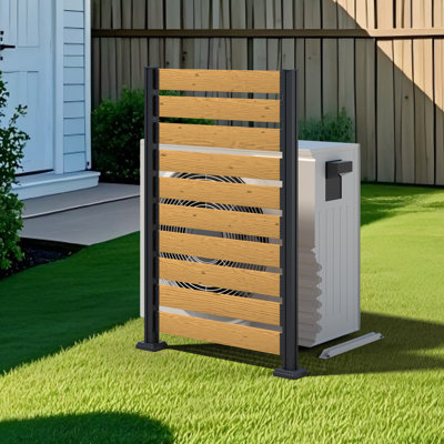 5ft H X 3ft W Outdoor Privacy Screen Fence Panel, No Dig Enclo Concord Cedar Wood, Seamless Joining from Any Side by Veikous