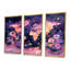 Carte mauve rose du monde Blooms II-107192224-107192238