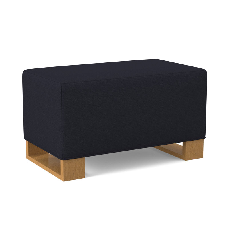 Repose-pieds, Ambre, 100% polyester bleu marine de Venise