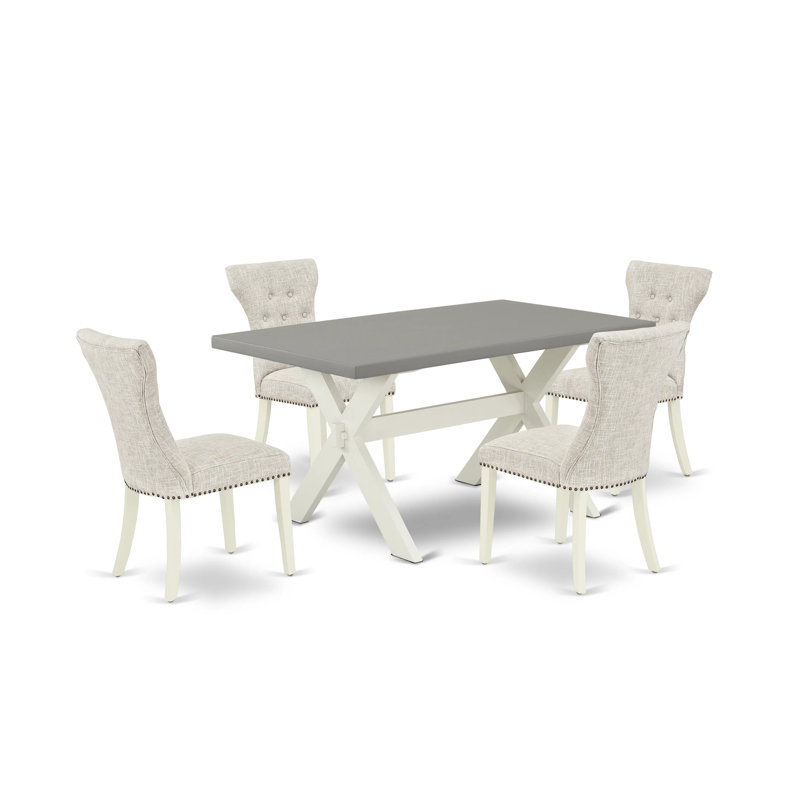 Ensemble de salle à manger en bois d'acacia massif, H 30 po x l 72 po x P 40 po