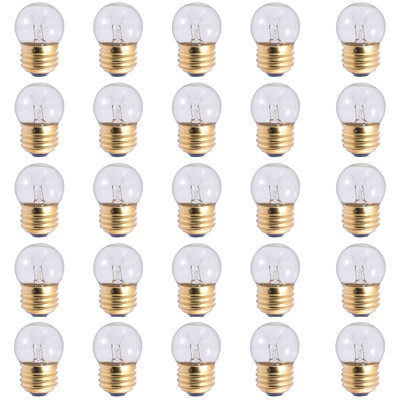 7.5 Watt, S11 Incandescent Dimmable Light Bulb, Warm White E26 Base