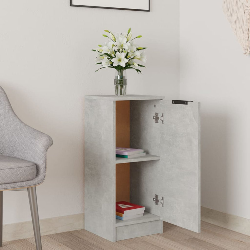 1 - Door Rectangle Accent Cabinet, Concrete Grey
