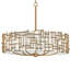 Lustre tambour en lin blanc 6 lumières Fredrick Ramond Farrah-872941056