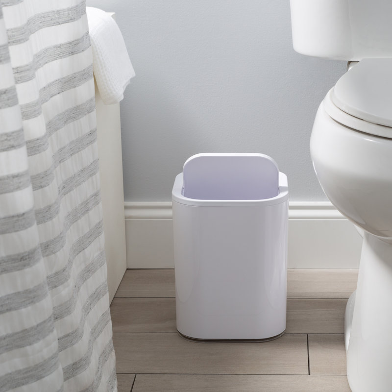 Corbeille pour déchets 8 litres, Blanc