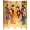 6 Ft. Tall Gold Lacquer Room Divider - Geisha
