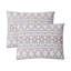 Ensemble de courtepointe en mélange de coton et jacquard tissé doux toutes saisons toutes saisons confectionnée en argile / brun clair / blanc DESIGN STU DVD Kai-102042386
