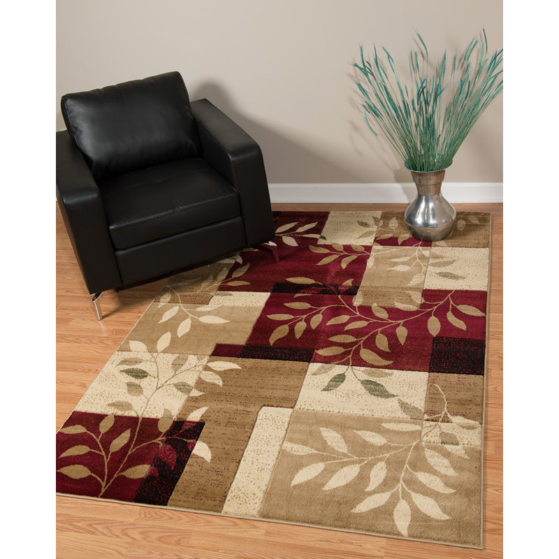 Tapis bordeaux Ponca, Rectangle 7 pi 10 po x 10 pi 6 po