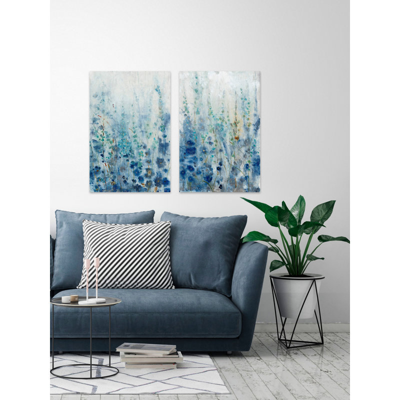 « misty fleuris diptych », ensemble de 2 reproductions sur toiles, H 60 po x l 40 po, Toile tendue