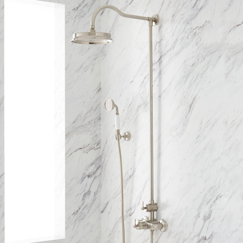 Cooper Complete Shower System with Rough-in Valve, Brushed Nickel