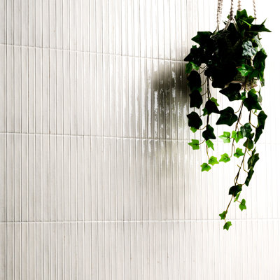 Marino Artic Pearl 5 in. x 10 in. Glossy Porcelain Fluted Slat Wall Tile