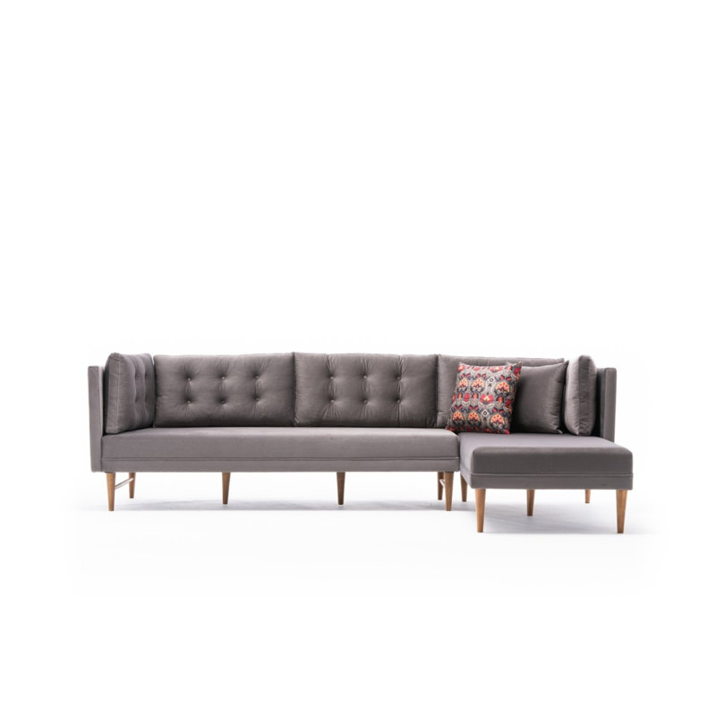 Canapé modulaire Edony, 100 % polyester gris