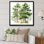 Aquarelle, pin vert, forêt, art mural