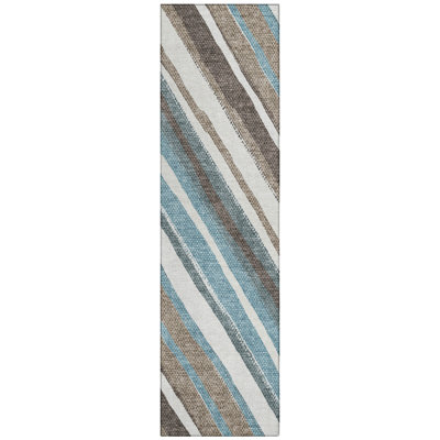 Machine Washable Indoor/Outdoor Jenning ACN2282 Stripes Rug