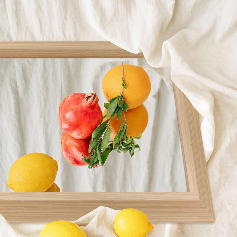 Miroir mural Amara, Blanc mat, 32 po x 24 po